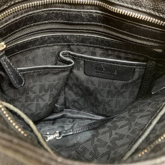 MICHAEL KORS Black Coated Canvas & Leather North South XBody Messenger Bag - Picture 9 of 16